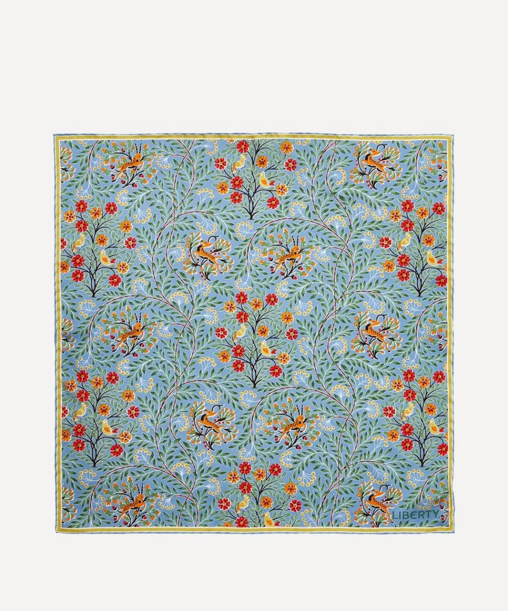 Liberty Pocket Squares^Sonny's Tree Printed Silk Pocket Square