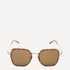 Gucci Sunglasses & Glasses^Square Havana Combination Sunglasses