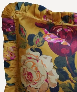 Coco & Wolf Cushions^Stately Kristina Silk Oblong Ruffle Cushion