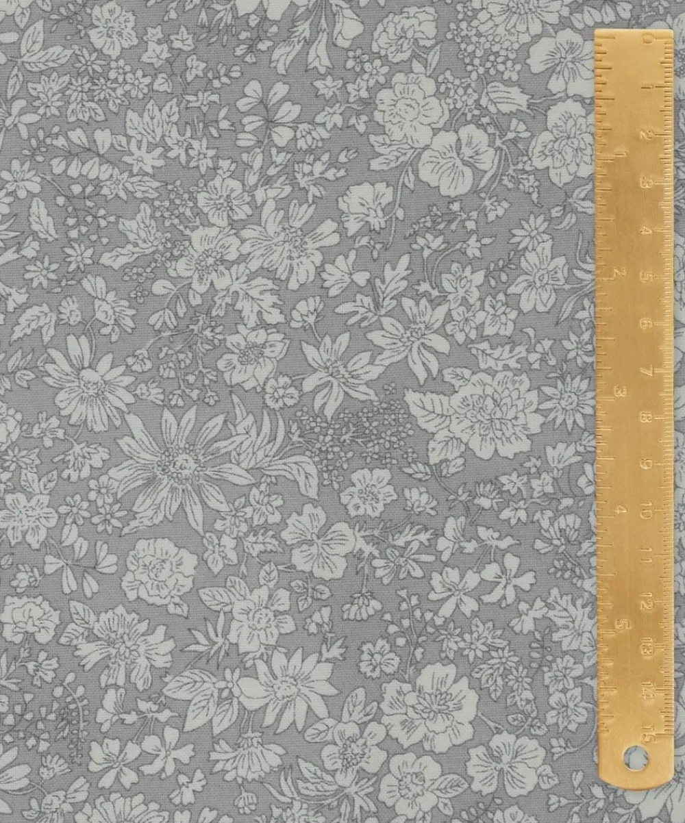 Liberty Fabrics Cotton For Quilting^Steel Emily Belle Lasenby Quilting Cotton