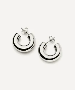 Missoma Earrings^Sterling Silver Chubby Small Hoop Earrings
