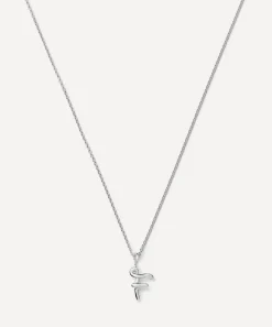 Missoma Necklaces^Sterling Silver Curly Molten Mini F Initial Pendant Necklace