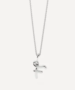 Missoma Necklaces^Sterling Silver Curly Molten Mini F Initial Pendant Necklace