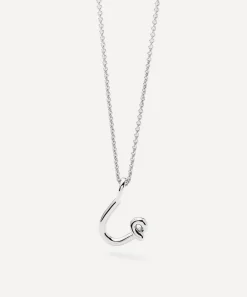Missoma Necklaces^Sterling Silver Curly Molten Mini U Initial Pendant Necklace