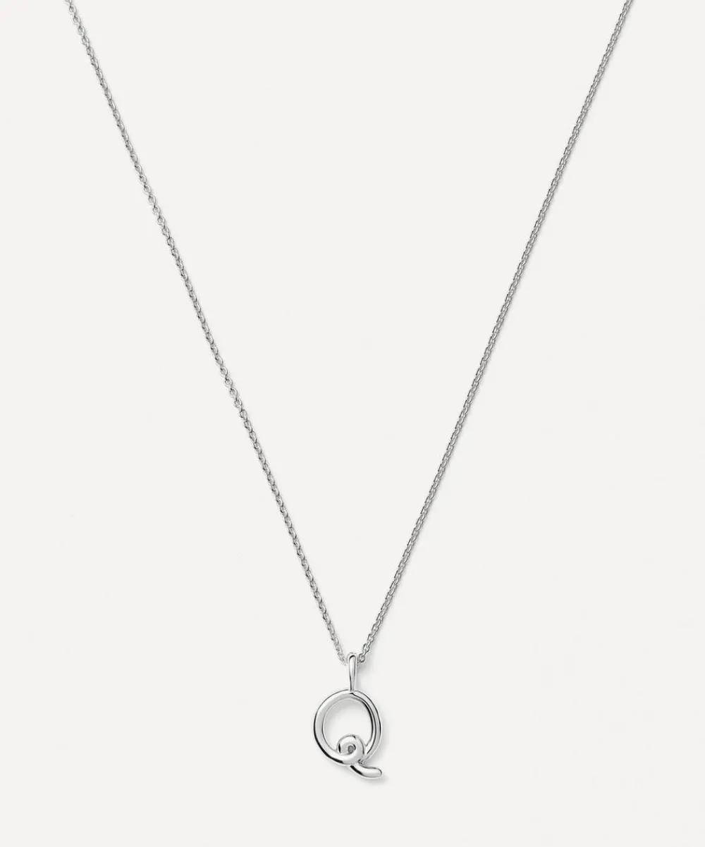 Missoma Necklaces^Sterling Silver Curly Molten Mini Q Initial Pendant Necklace
