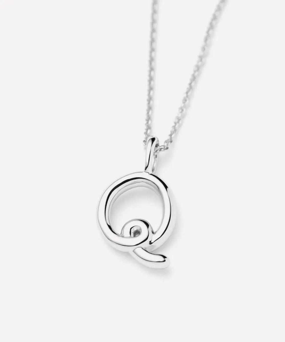 Missoma Necklaces^Sterling Silver Curly Molten Mini Q Initial Pendant Necklace