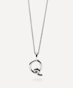 Missoma Necklaces^Sterling Silver Curly Molten Mini Q Initial Pendant Necklace