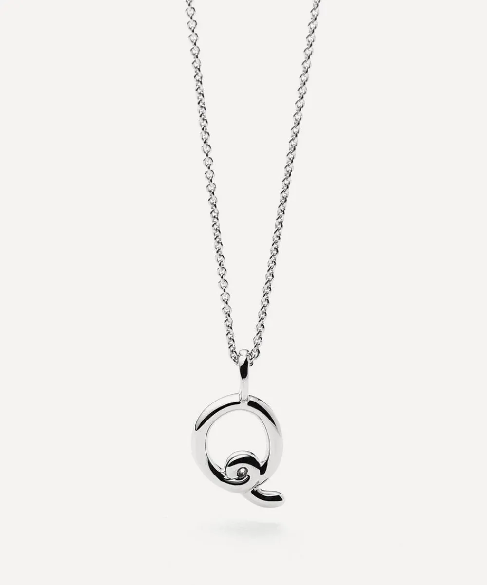 Missoma Necklaces^Sterling Silver Curly Molten Mini Q Initial Pendant Necklace