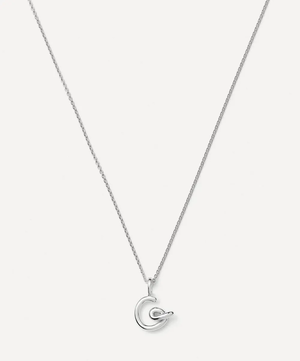 Missoma Necklaces^Sterling Silver Curly Molten Mini G Initial Pendant Necklace