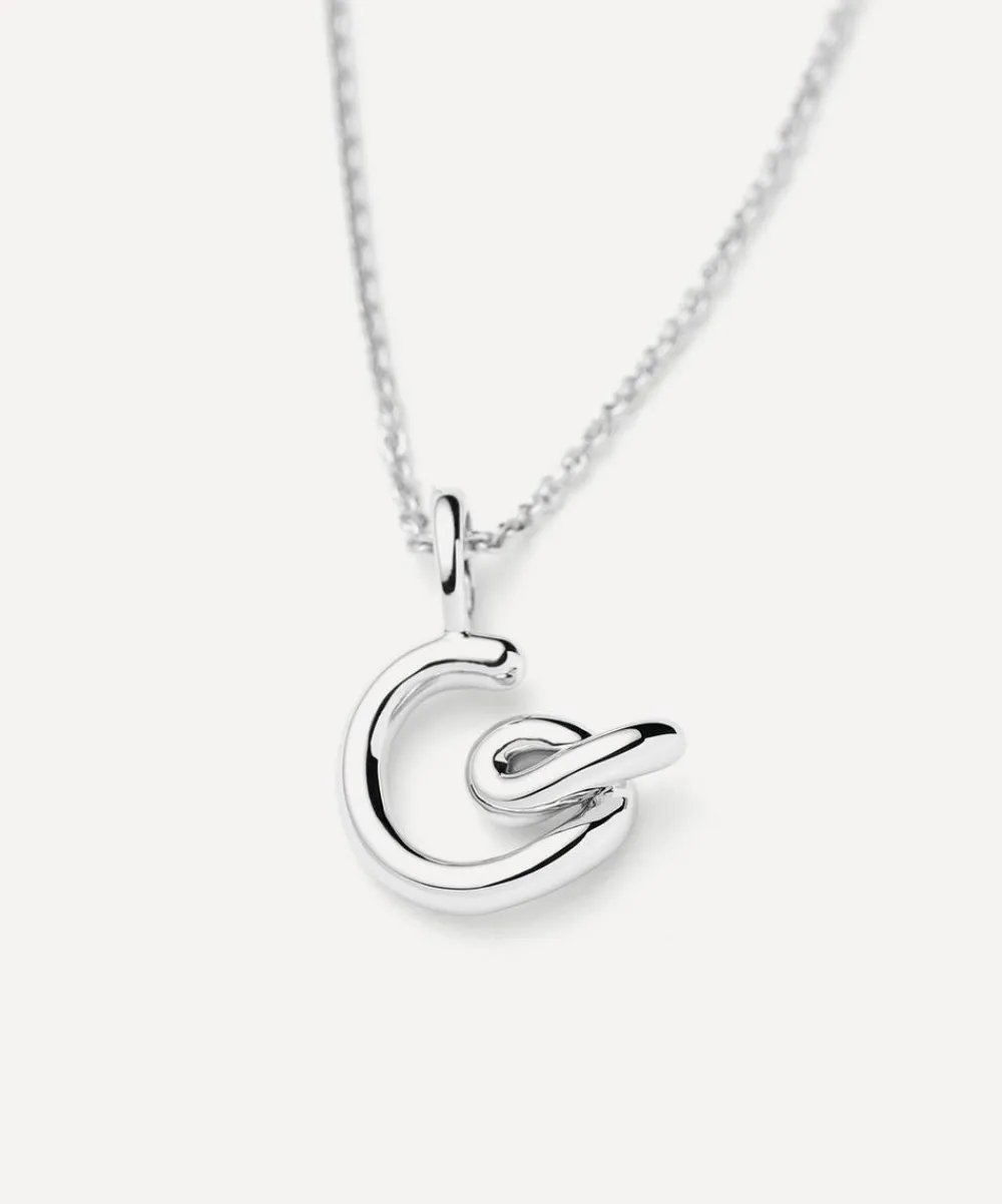 Missoma Necklaces^Sterling Silver Curly Molten Mini G Initial Pendant Necklace