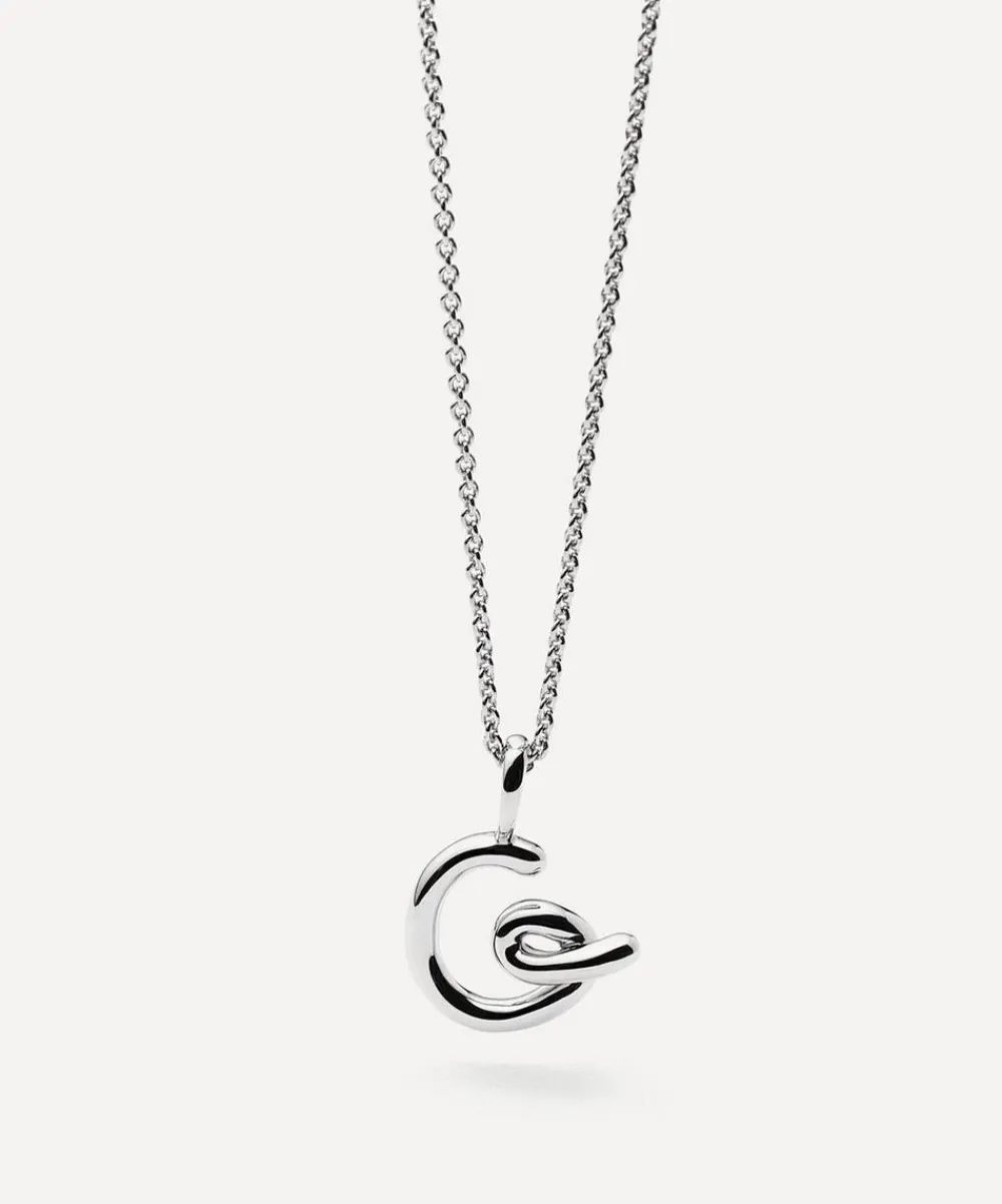 Missoma Necklaces^Sterling Silver Curly Molten Mini G Initial Pendant Necklace