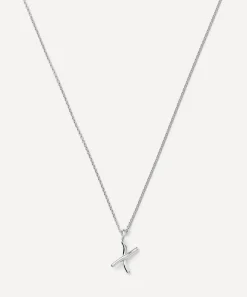 Missoma Necklaces^Sterling Silver Curly Molten Mini X Initial Pendant Necklace