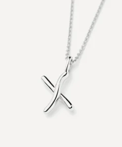 Missoma Necklaces^Sterling Silver Curly Molten Mini X Initial Pendant Necklace
