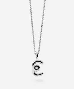 Missoma Necklaces^Sterling Silver Curly Molten Mini E Initial Pendant Necklace