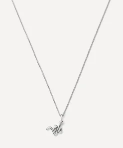 Missoma Necklaces^Sterling Silver Curly Molten Mini W Initial Pendant Necklace