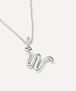 Missoma Necklaces^Sterling Silver Curly Molten Mini W Initial Pendant Necklace
