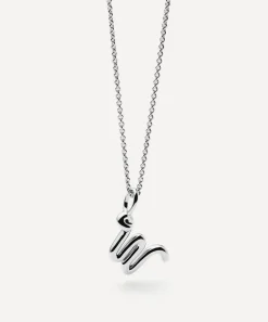 Missoma Necklaces^Sterling Silver Curly Molten Mini W Initial Pendant Necklace