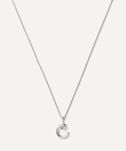 Missoma Necklaces^Sterling Silver Curly Molten Mini C Initial Pendant Necklace