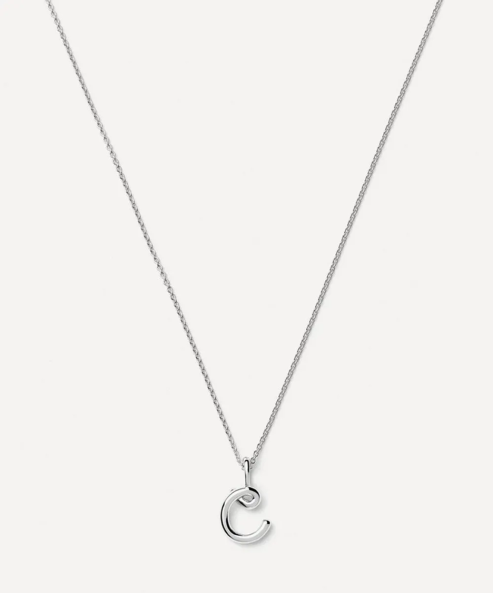 Missoma Necklaces^Sterling Silver Curly Molten Mini C Initial Pendant Necklace