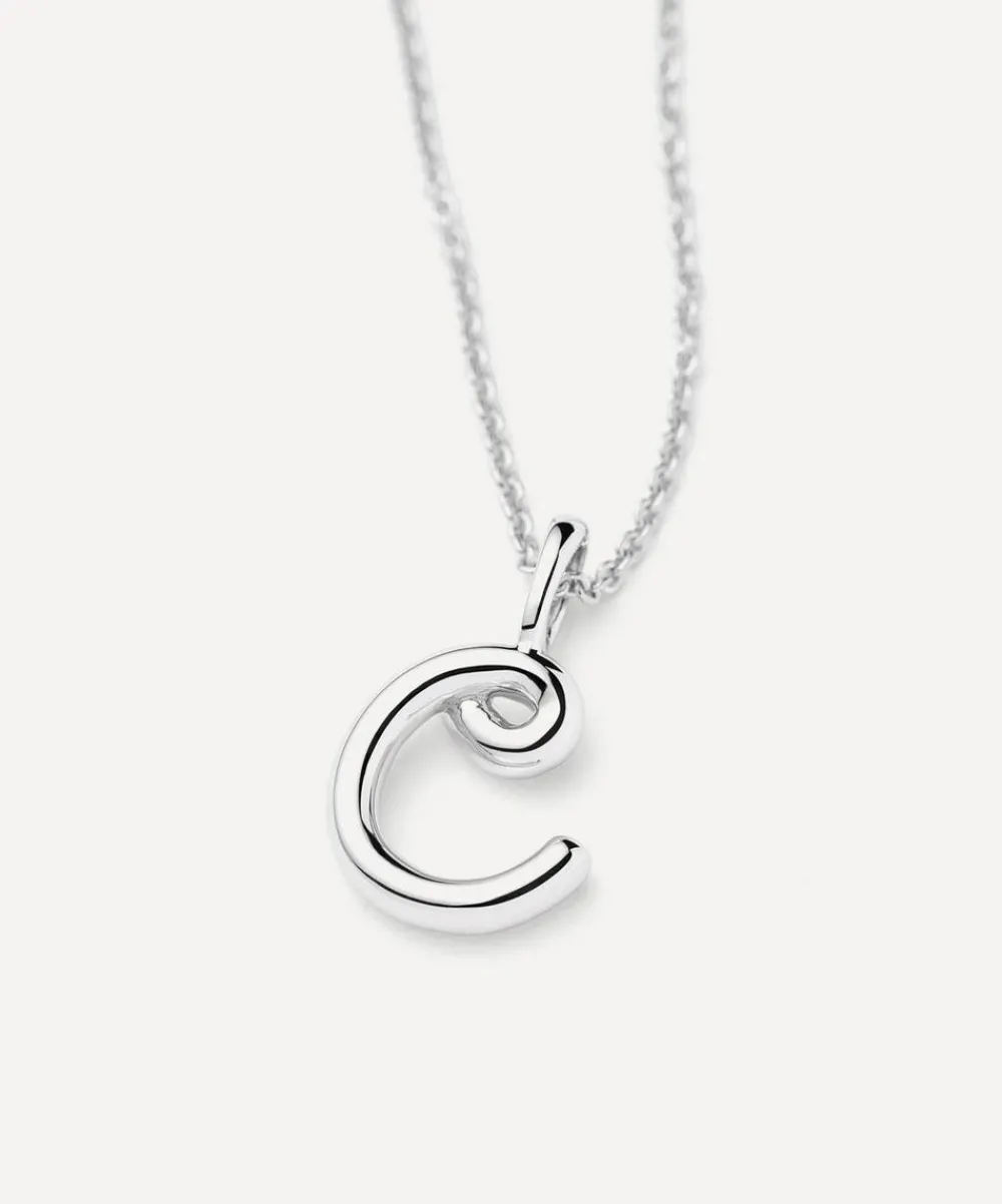 Missoma Necklaces^Sterling Silver Curly Molten Mini C Initial Pendant Necklace