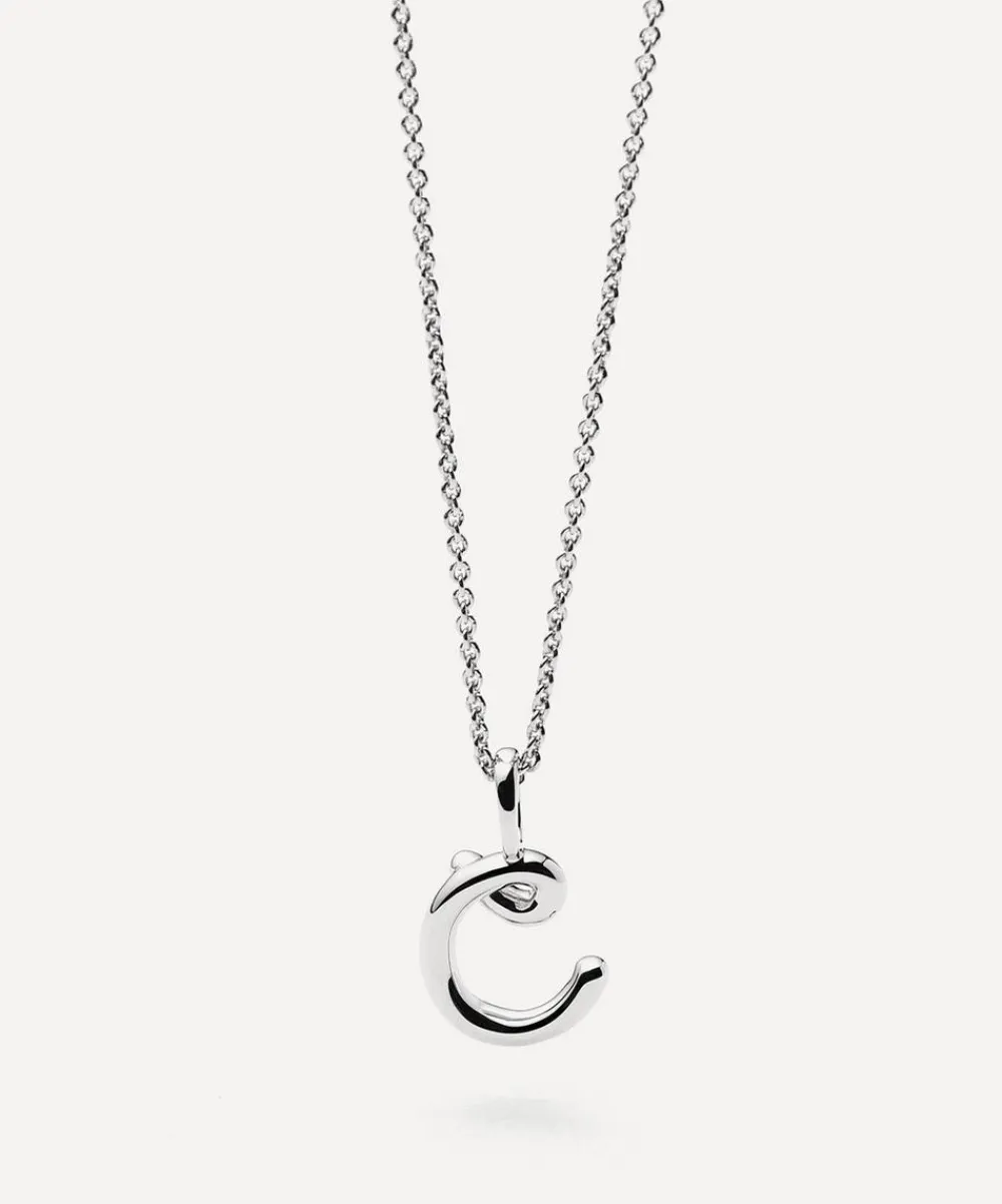 Missoma Necklaces^Sterling Silver Curly Molten Mini C Initial Pendant Necklace