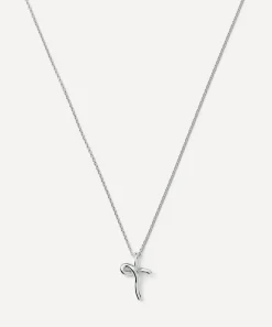 Missoma Necklaces^Sterling Silver Curly Molten Mini T Initial Pendant Necklace