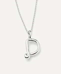 Missoma Necklaces^Sterling Silver Curly Molten Mini D Initial Pendant Necklace