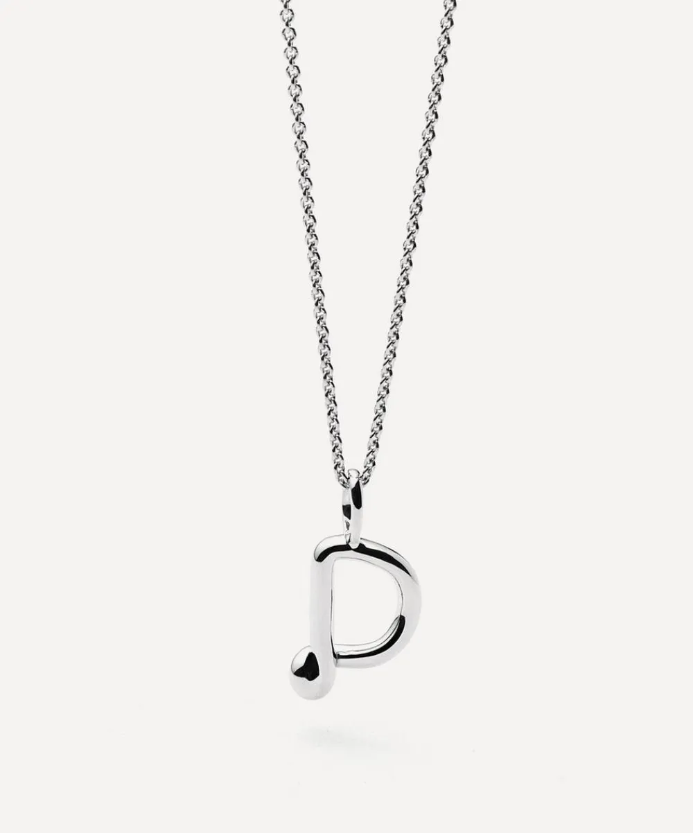 Missoma Necklaces^Sterling Silver Curly Molten Mini D Initial Pendant Necklace