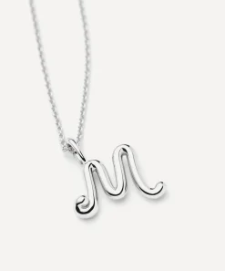 Missoma Necklaces^Sterling Silver Curly Molten Mini M Initial Pendant Necklace