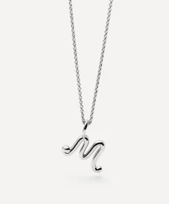 Missoma Necklaces^Sterling Silver Curly Molten Mini M Initial Pendant Necklace