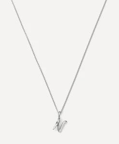 Missoma Necklaces^Sterling Silver Curly Molten Mini N Initial Pendant Necklace