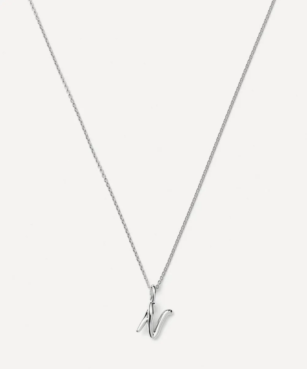 Missoma Necklaces^Sterling Silver Curly Molten Mini N Initial Pendant Necklace