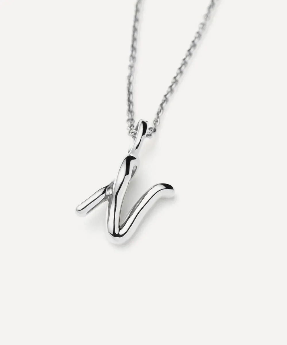 Missoma Necklaces^Sterling Silver Curly Molten Mini N Initial Pendant Necklace