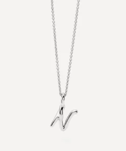 Missoma Necklaces^Sterling Silver Curly Molten Mini N Initial Pendant Necklace