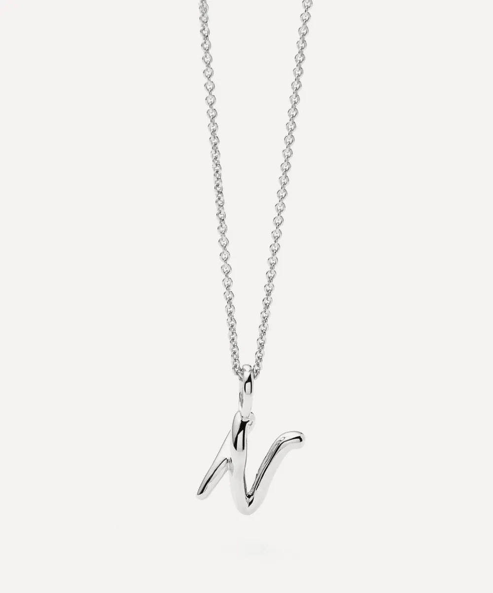 Missoma Necklaces^Sterling Silver Curly Molten Mini N Initial Pendant Necklace