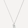 Missoma Necklaces^Sterling Silver Curly Molten Mini B Initial Pendant Necklace