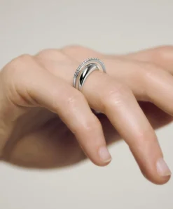 Monica Vinader Rings^Sterling Silver Diamond Nura Wrap Ring
