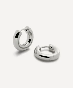 Monica Vinader Earrings^Sterling Silver Essential Click Huggie Hoop Earrings