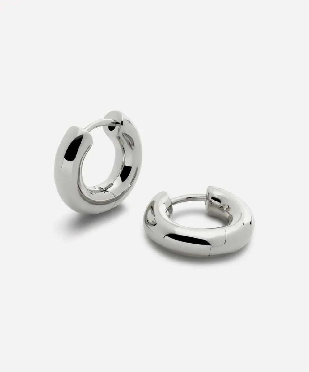 Monica Vinader Earrings^Sterling Silver Essential Click Huggie Hoop Earrings