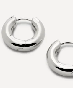 Monica Vinader Earrings^Sterling Silver Essential Click Huggie Hoop Earrings