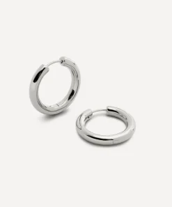 Monica Vinader Earrings^Sterling Silver Essential Click Medium Hoop Earrings
