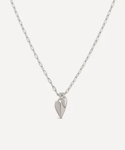 Dinny Hall Charms & Pendants^Sterling Silver Folded Heart Duo Pendant Necklace