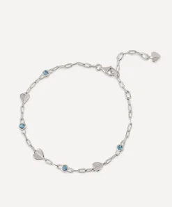 Dinny Hall Bracelets^Sterling Silver Folded Heart and Gemstone Bracelet