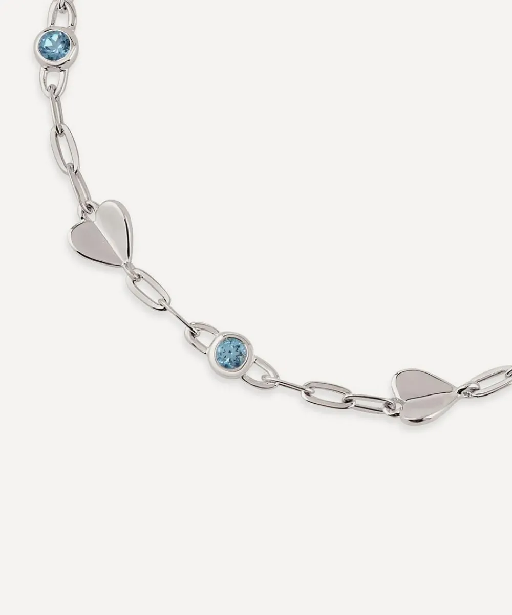 Dinny Hall Bracelets^Sterling Silver Folded Heart and Gemstone Bracelet
