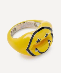 Solange Azagury-Partridge Rings^Sterling Silver Happy Face Hotlips Ring