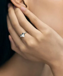 Monica Vinader Rings^Sterling Silver Heart Stacking Ring