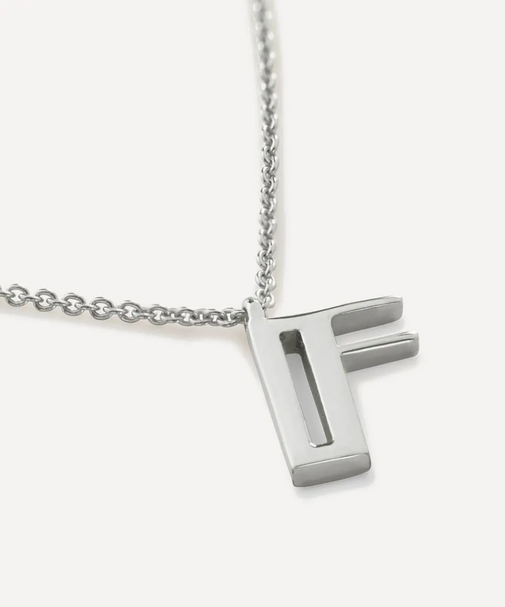 Monica Vinader Necklaces^Sterling Silver Initial F Pendant Necklace