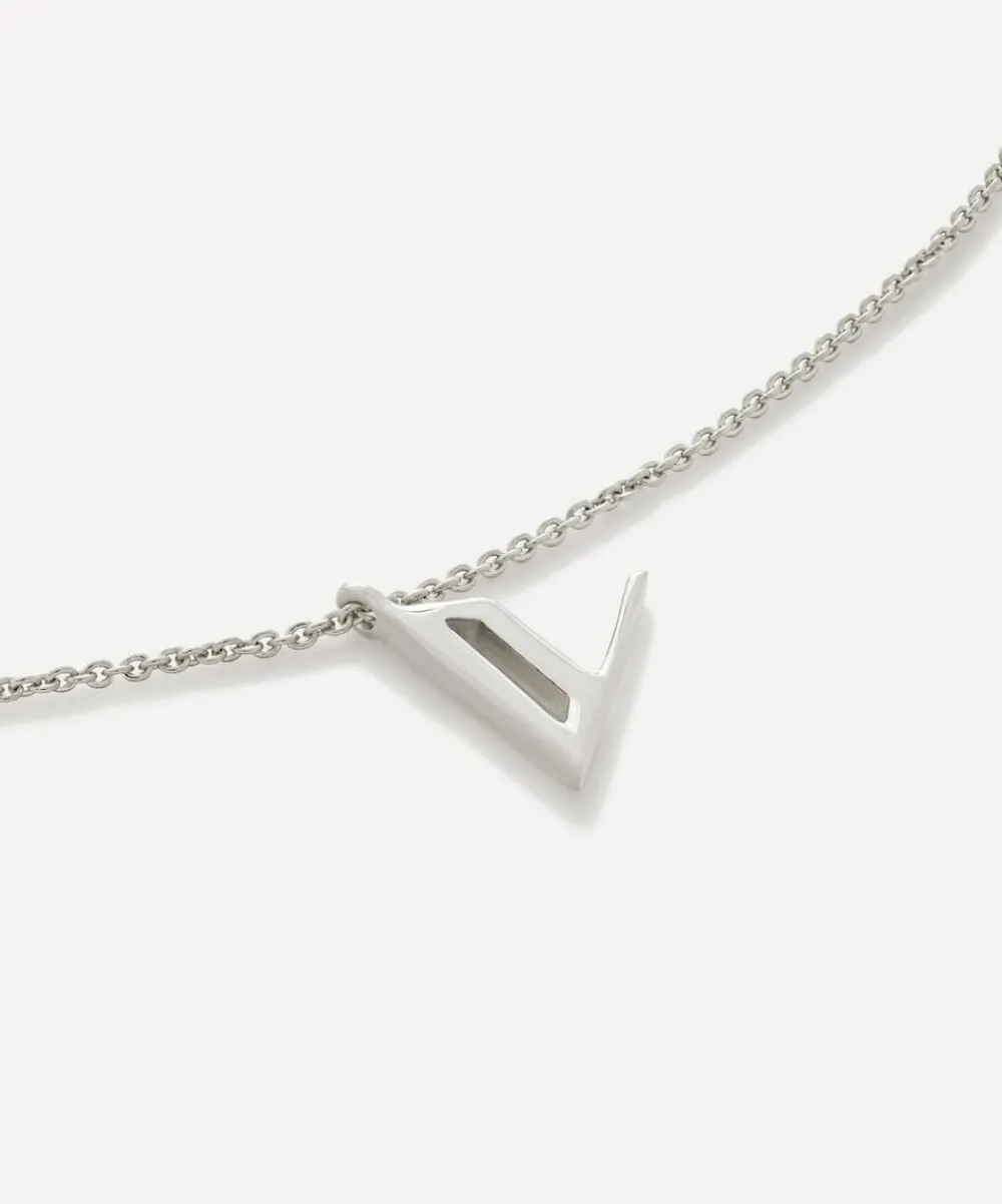 Monica Vinader Necklaces^Sterling Silver Initial V Pendant Necklace