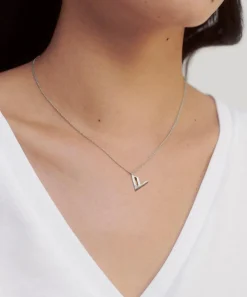 Monica Vinader Necklaces^Sterling Silver Initial V Pendant Necklace