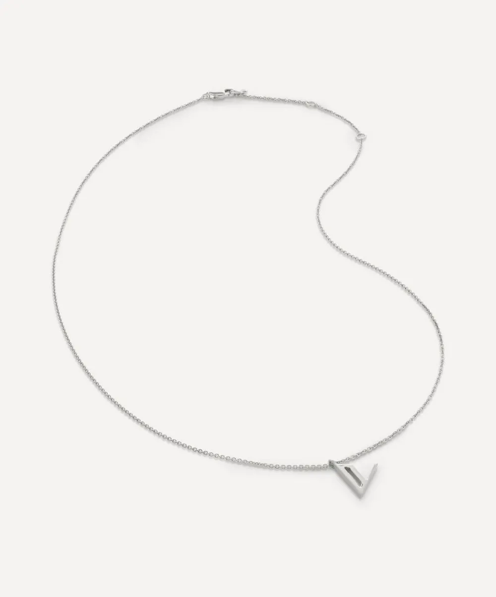Monica Vinader Necklaces^Sterling Silver Initial V Pendant Necklace